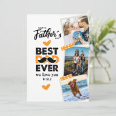 Papa, we houden van je modern gelukkige vaderdag kaart (Staand voorkant)