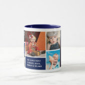 Papa we houden van je Navy Blue aangepaste fotocol Mok (Midden)