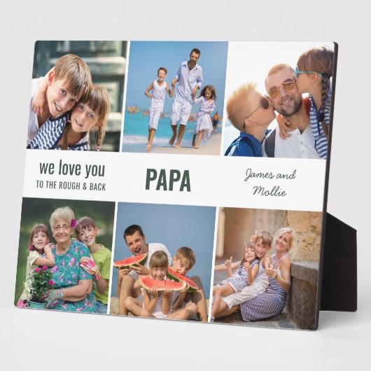 Papa We houden van je, ruw en terug 6 Foto Fotoplaat (Zijkant)