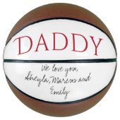 Papa We houden van je Script Father Day Basketbal (Voorkant)