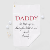Papa We houden van je Script Father Day Golfhanddoek (Insitu)