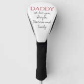 Papa We houden van je Script Father Day Golfheadcover (Voorkant)