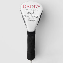 Papa We houden van je Script Father Day Golfheadcover