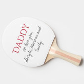 Papa We houden van je Script Father Day Tafeltennisbatje (Zijkant)