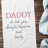 Papa We houden van je Script Father Day Theedoek