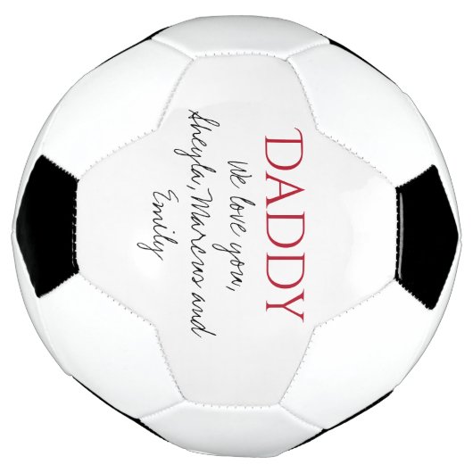 Papa We houden van je Script Father Day Voetbal (Gedraaid)