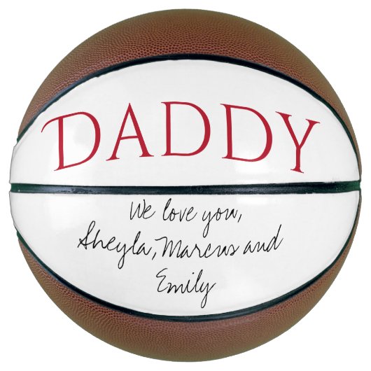 Papa We houden van je Script Vaderdag   Basketbal (Voorkant)