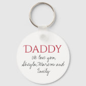 Papa We houden van je Script Vaderdag Sleutelhanger (Voorkant)