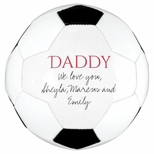 Papa We houden van je Script Vaderdag  Voetbal (Voorkant)