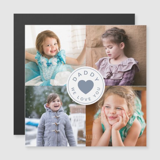 Papa We houden van je stomme hartfoto (Voorkant / Achterkant)