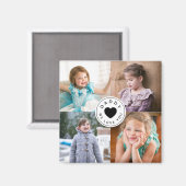 Papa We houden van je stomme Kinder fotocollage Magneet (Voorkant / Achterkant)
