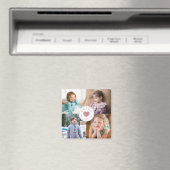 Papa We houden van je stomme roze hartfoto collage Magneet (Insitu (Vaatwasser))