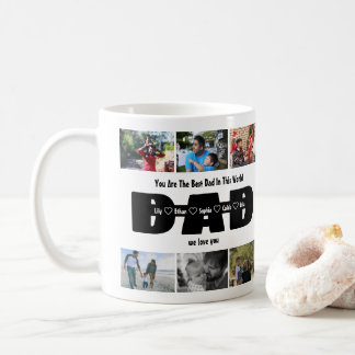 Papa, we houden van je – Vaderdag 6 foto collage Koffiemok