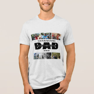 Papa, we houden van je – Vaderdag 6 foto collage Tri-Blend Shirt