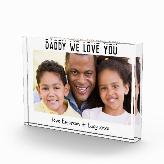 Papa We houden van je Vaderdag Fotoblokken (Rechts)