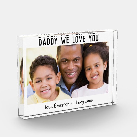 Papa We houden van je Vaderdag Fotoblokken (Links)