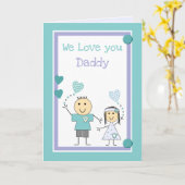 Papa We houden van je verjaardag groet Kaart (Gele Bloem)