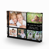 Papa We houden van je zwart Fotoblokken (Rechts)