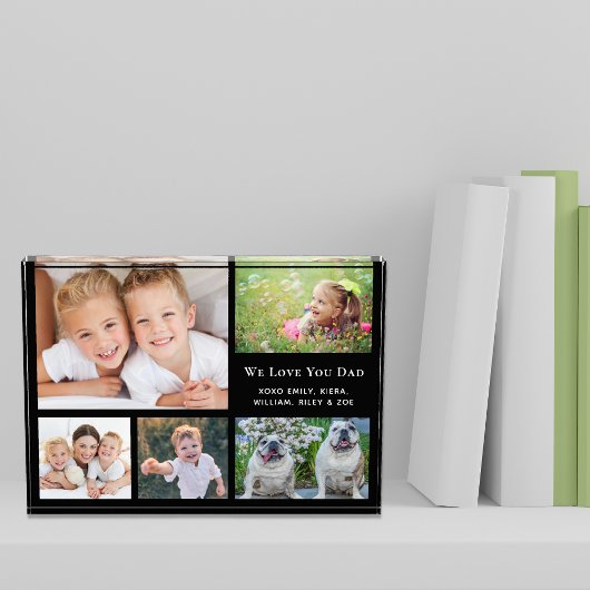 Papa We houden van je zwart Fotoblokken