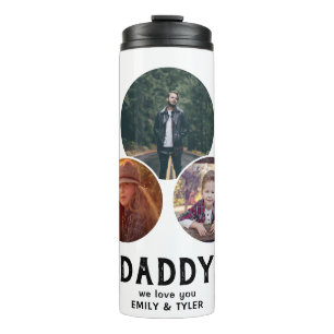 Papa we houden van jou 3 Foto Vaderdag Thermosbeker
