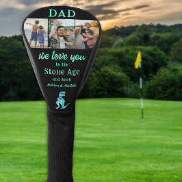 Papa we houden van jou 3 fotocollage golfheadcover