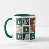 Papa we houden van jou Hunter Green aangepaste fot Mok (Links)