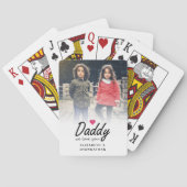 Papa we houden van jou Script Eenvoudige Vader Fot Pokerkaarten (Achterkant)