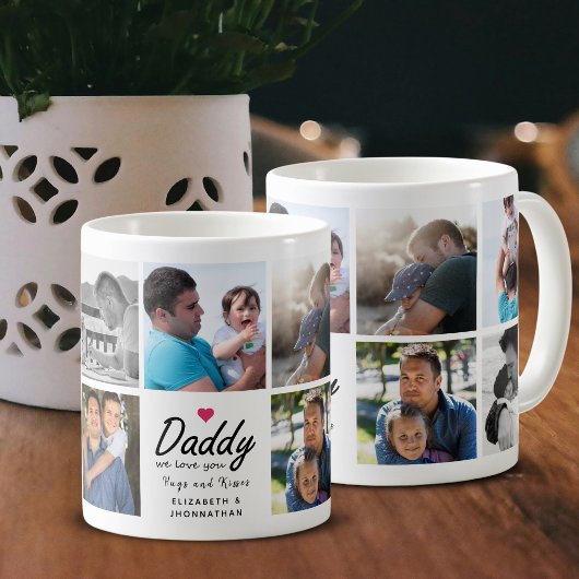 Papa we houden van jou Script Vader Kinderen Foto  Koffiemok