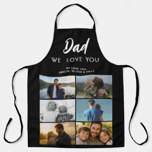 Papa We Liefhebben Jou Familie 6 Foto Collage Schort