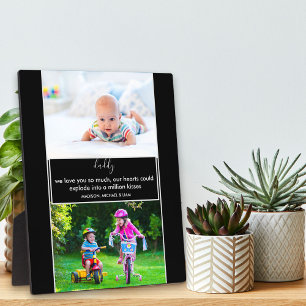 Papa We Liefhebben Jou Gedicht Zwart en Wit Aangep Fotoplaat