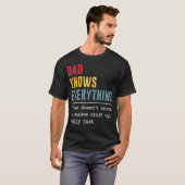 Papa Weet Alles Grappige Vaderdag T-shirt (Voorkant volledig)
