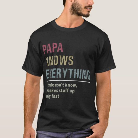 Papa weet alles t-shirt (Voorkant)
