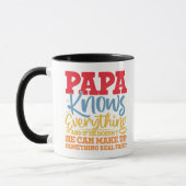 PAPA Weet Alles Vaderdag Cool Papa Funny Mok (Links)