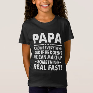 papa weet alles Vaderdag grappig T-shirt