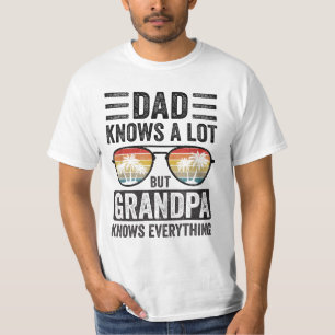 Papa weet veel, maar opa weet alles t-shirt