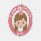 Papa Weinig Prinses, Leuke Prinses met Tiara Keramisch Ornament (Rechts)