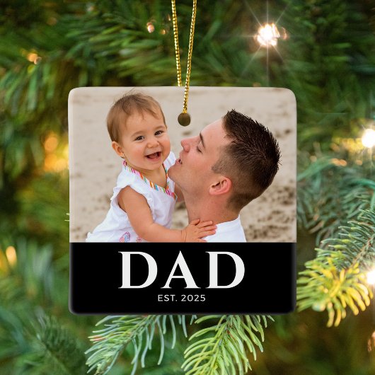 Papa Werd Vader Foto Aandenken Keramisch Ornament