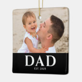 Papa Werd Vader Foto Aandenken Keramisch Ornament (Links)
