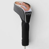 Papa werd vader Zwart Foto Golfheadcover (Schuin)