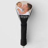 Papa werd vader Zwart Foto Golfheadcover (Voorkant)