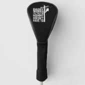 Papa werkt op de paal zodat mama dat niet hoeft golfheadcover (Voorkant)