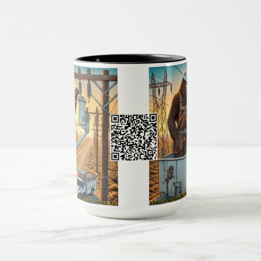 "Papa werkt op de pool" Mok (Midden)