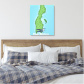 Papa Westray Schotland kaart. Canvas Afdruk (Insitu (Slaapkamer))