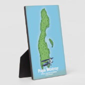 Papa Westray Scotland kaart. Fotoplaat (Zijkant)