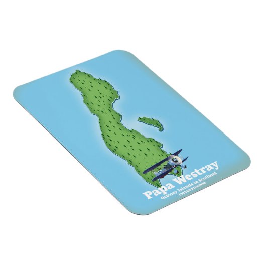 Papa Westray Scotland kaart. Magneet (Rechterzijde)