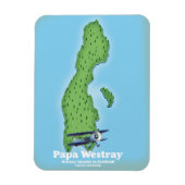 Papa Westray Scotland kaart. Magneet (Verticaal)