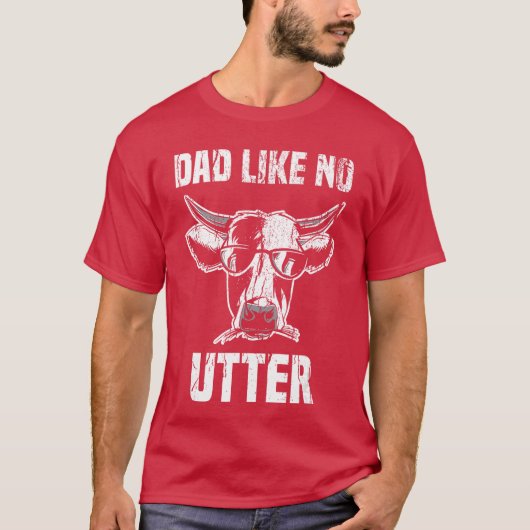 Papa wie Keine Utter Funny Fathers Day Animal Word T-shirt (Voorkant)