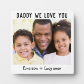 Papa Wij houden van je Vaderdag Foto Fotoplaat (Voorkant)