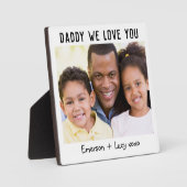 Papa Wij houden van je Vaderdag Foto Fotoplaat (Voorkant)