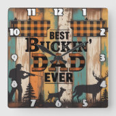 Papa Wolf Legend, man mythe Sterk, ruig dier Po Vierkante Klok (Voorkant)